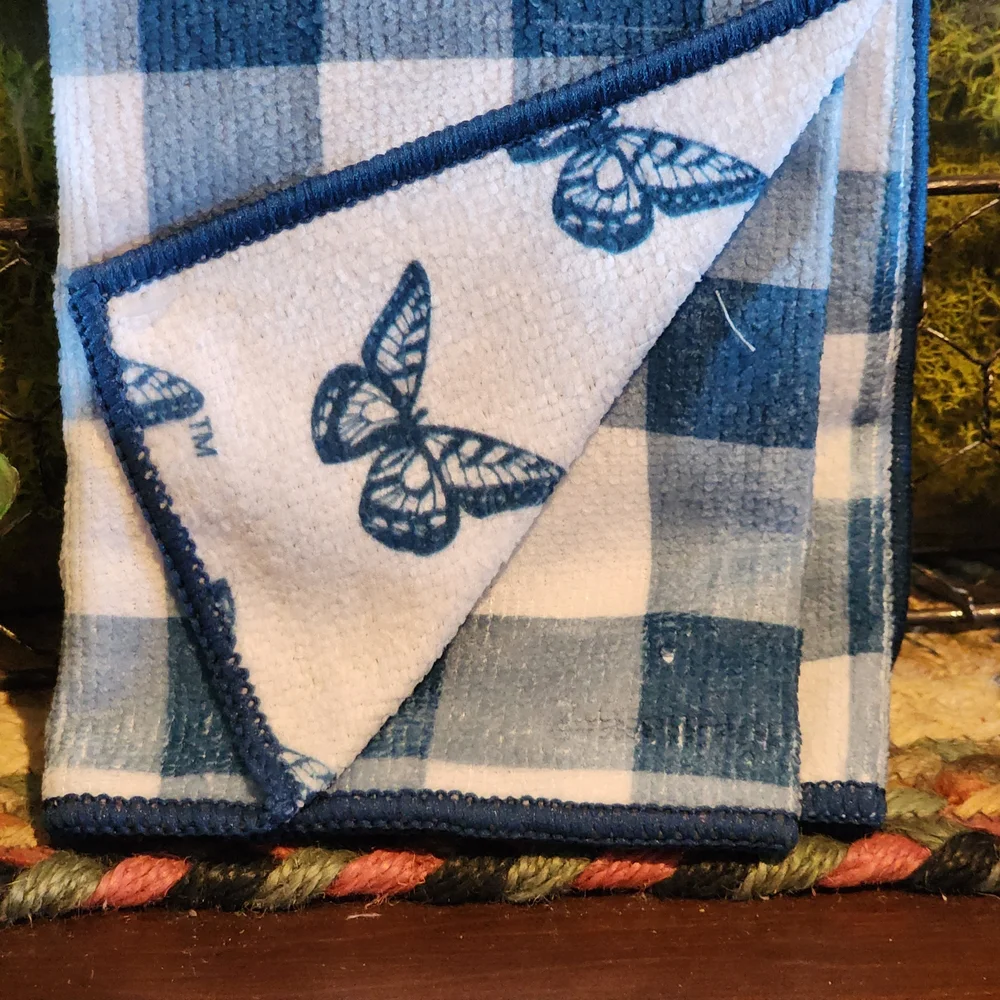 Dolly Parton Blue Gingham Kitchen Towel NWT